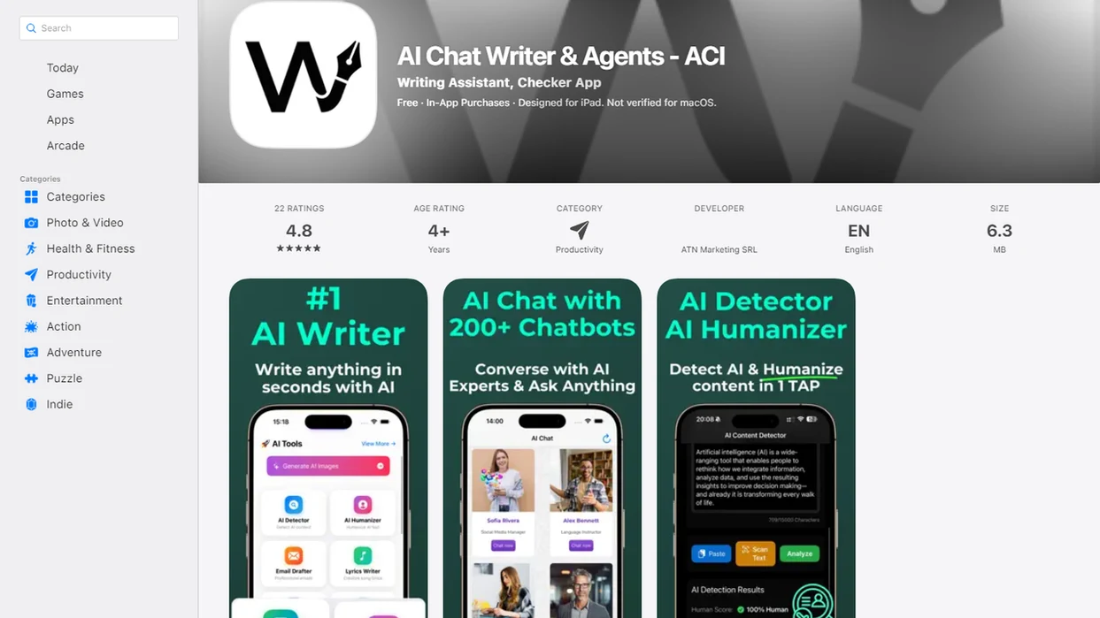 AI Chat interface screenshot
