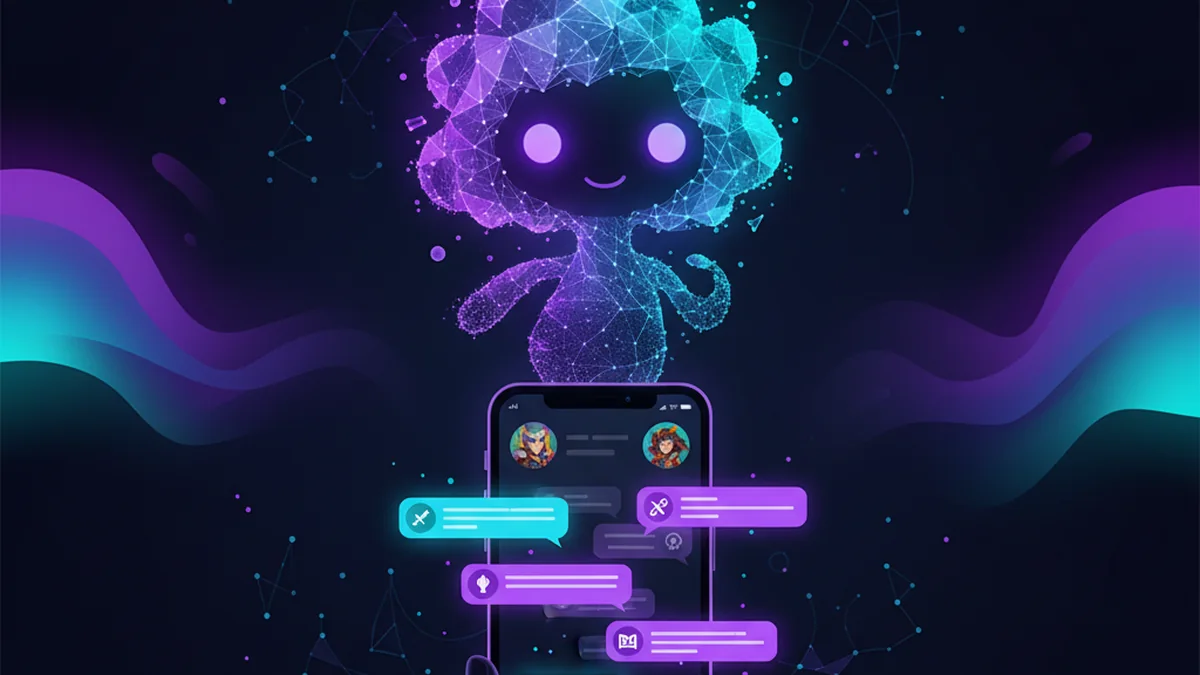 Person roleplaying a fantasy story on an iPhone chat app with character portraits