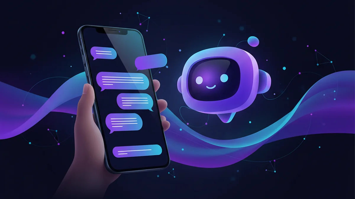 Student drafting an essay outline on an iPhone using an AI writing assistant app