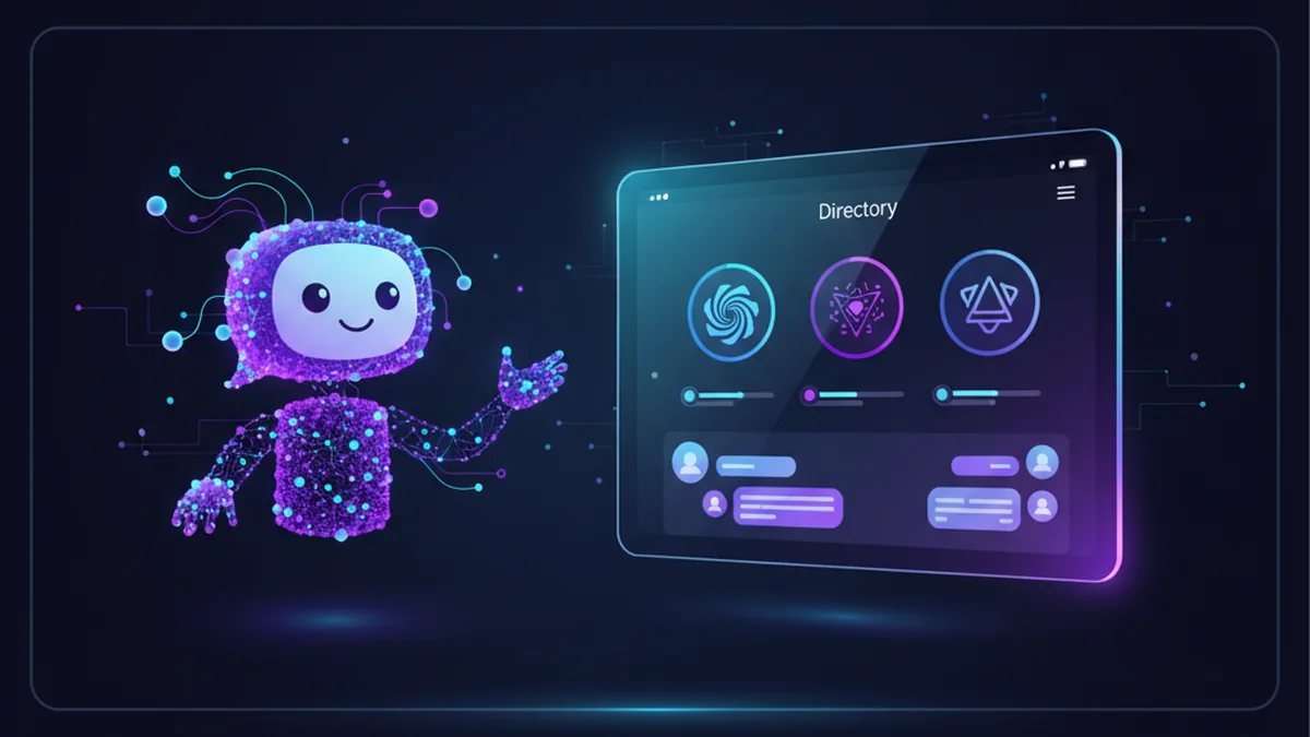 User browsing an AI chatbot directory app, comparing ChatGPT, Claude, and character chatbots safely
