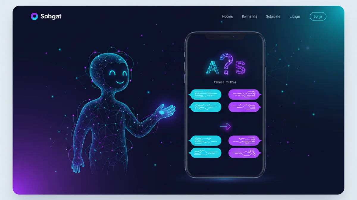 Person translating a message with an AI chat app and a multilingual text preview