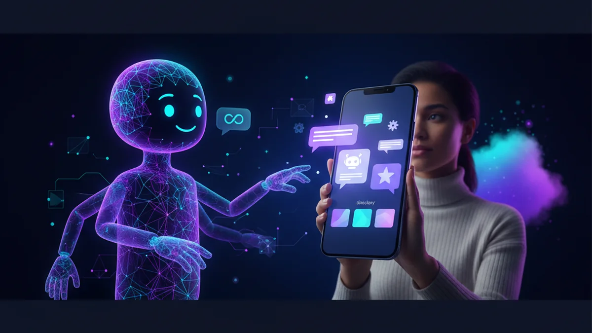Person comparing free AI chat tools, including ChatGPT-style assistants and chatbot directories on phone