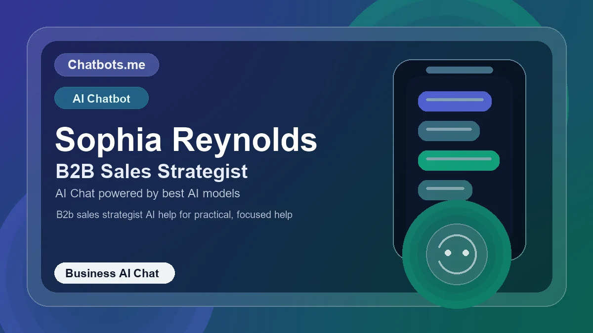 Sophia Reynolds chatbot visual for business AI chat