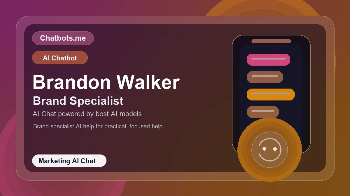 Brandon Walker chatbot visual for marketing AI chat