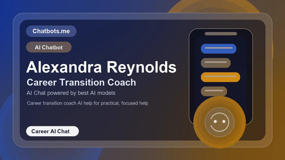 Alexandra Reynolds chatbot visual for career AI chat