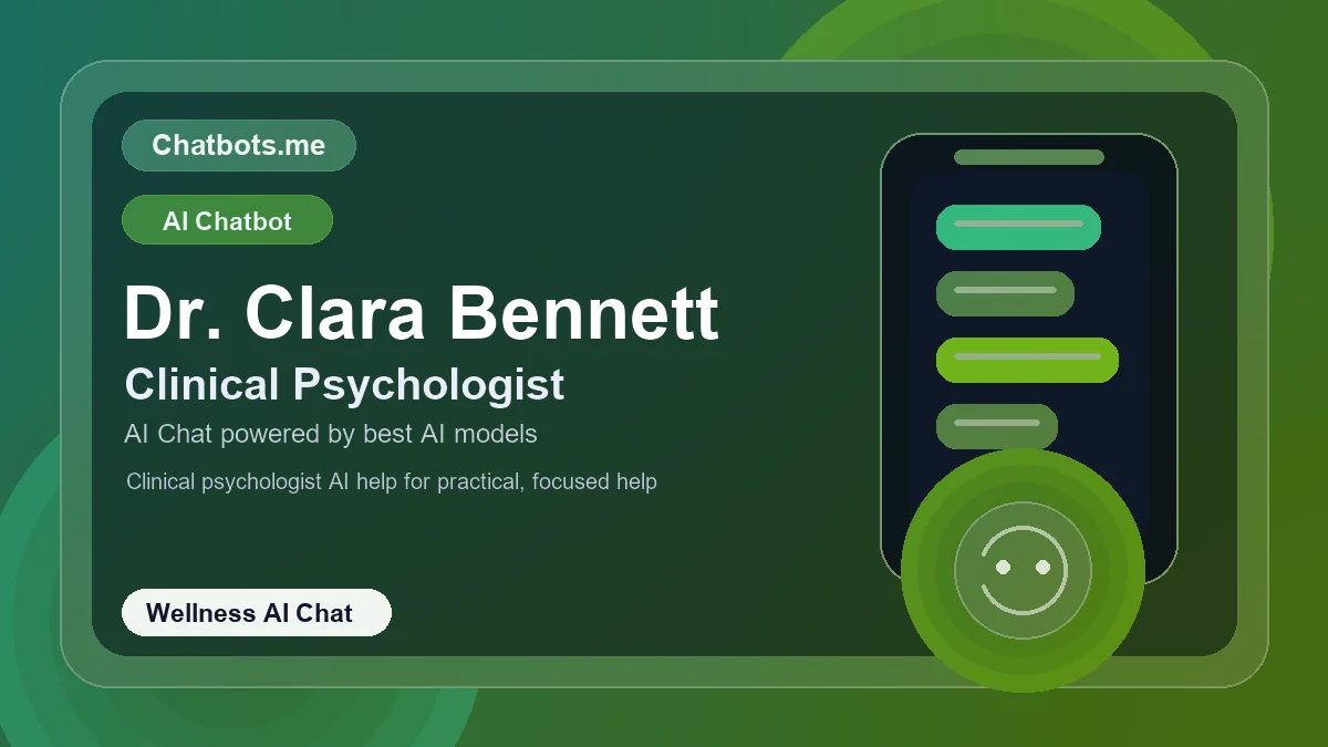 Dr. Clara Bennett chatbot visual for wellness AI chat