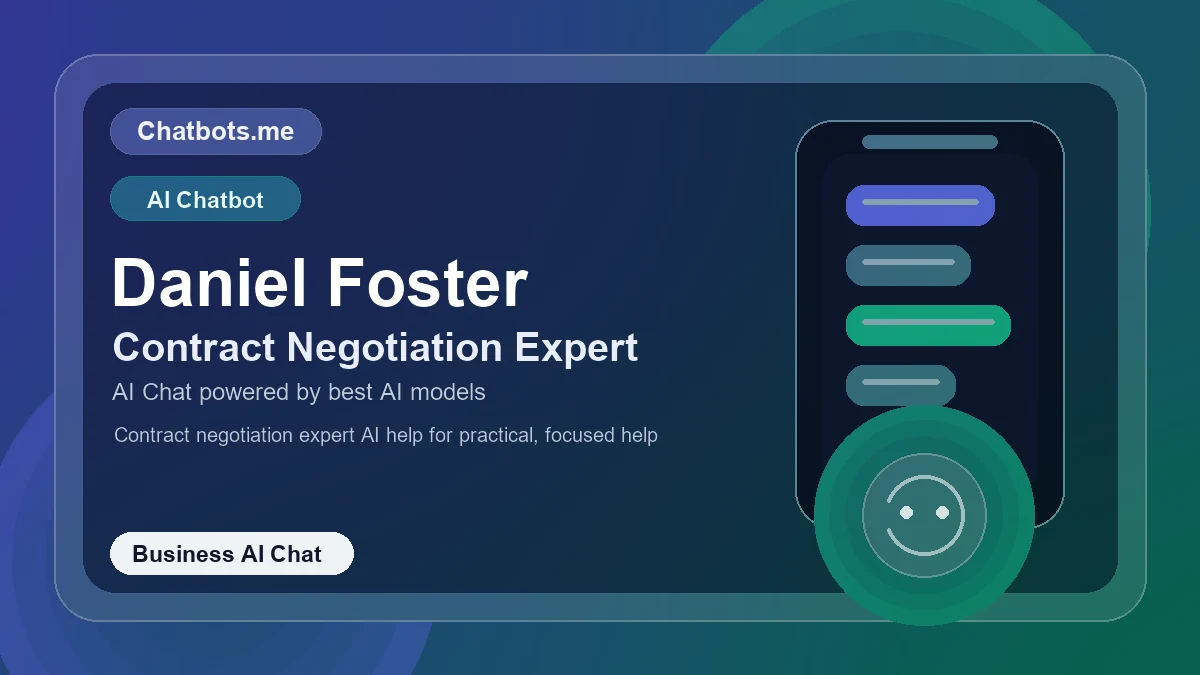 Daniel Foster chatbot visual for business AI chat