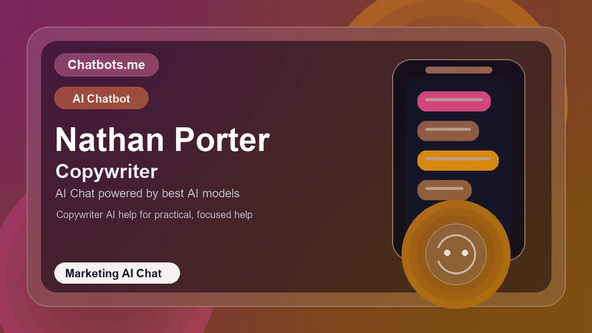Nathan Porter chatbot visual for marketing AI chat