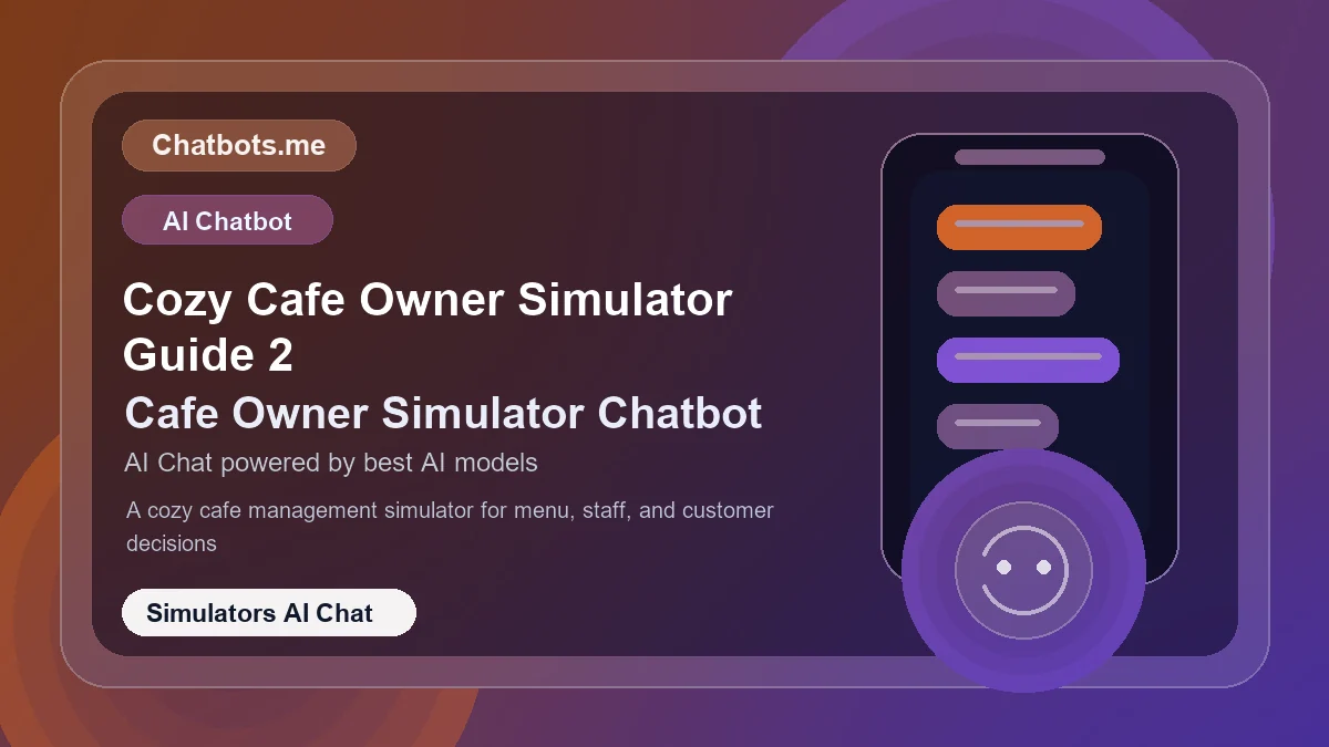 Cozy Cafe Owner Simulator Guide 2 chatbot visual for simulators AI chat