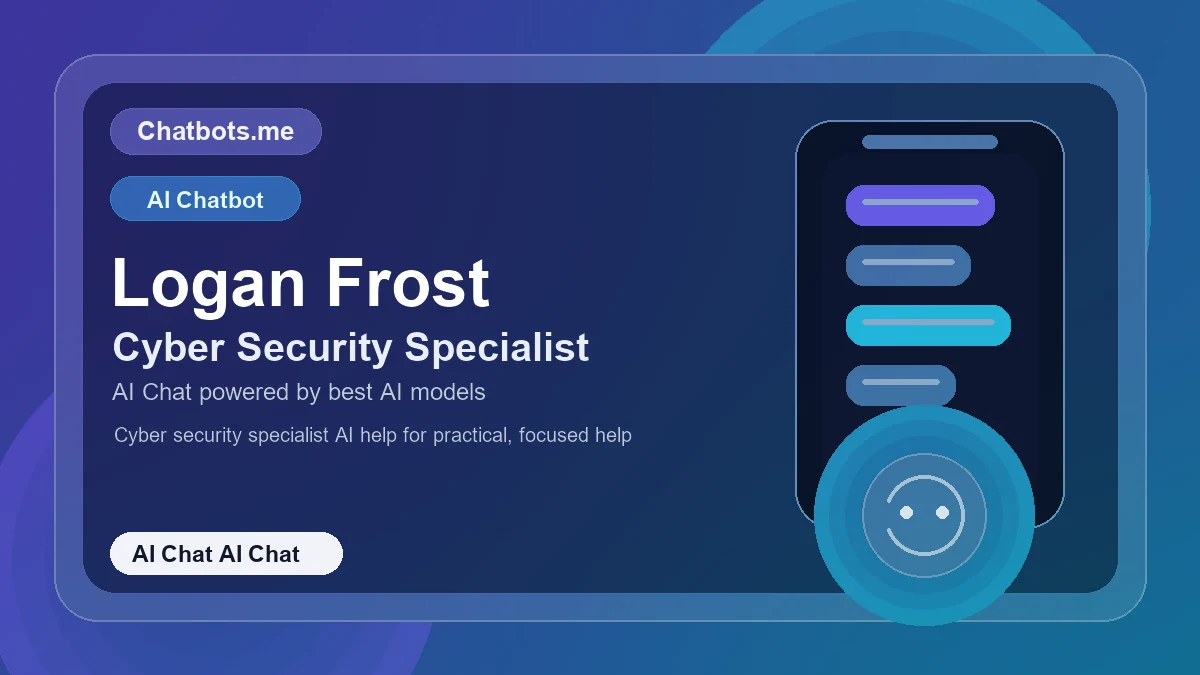 Logan Frost chatbot visual for ai chat AI chat