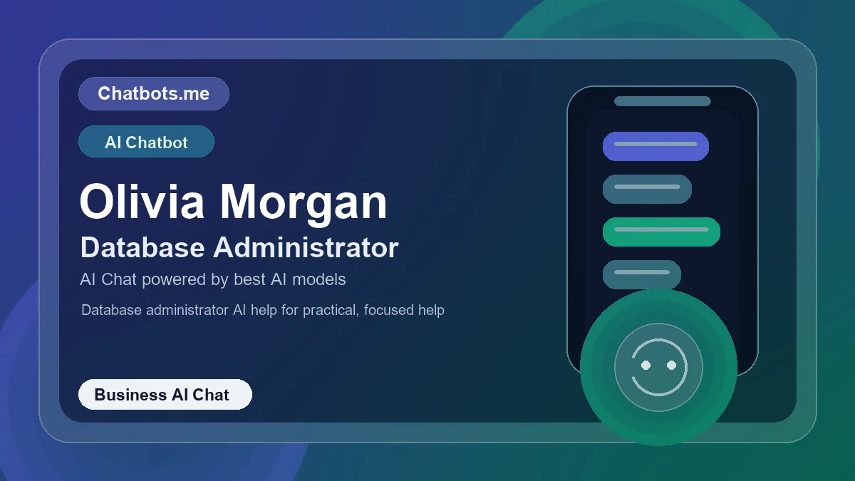 Olivia Morgan chatbot visual for business AI chat