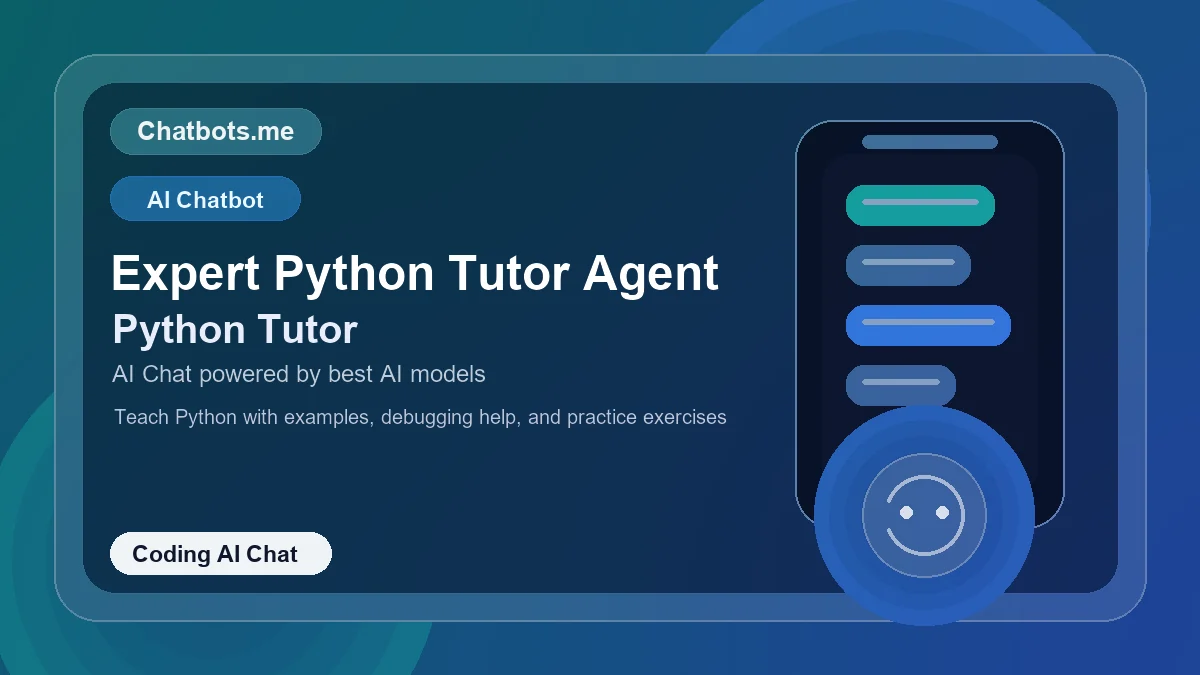 Expert Python Tutor Agent chatbot visual for coding AI chat
