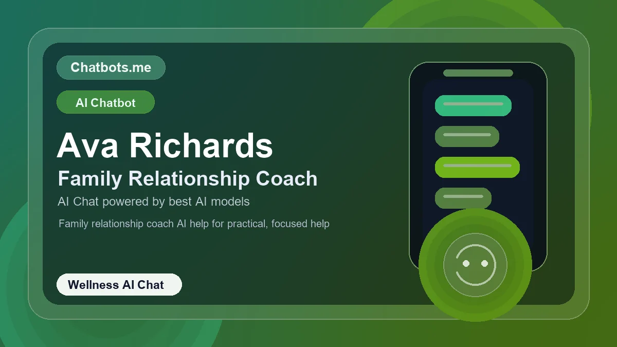 Ava Richards chatbot visual for wellness AI chat