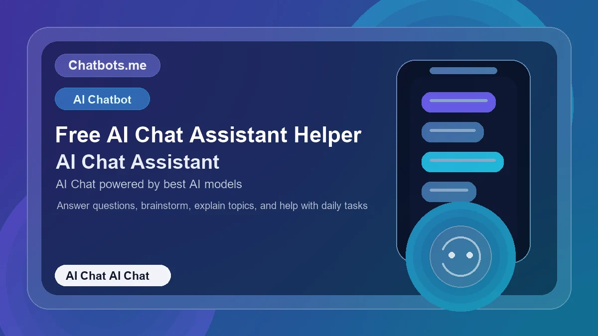 Free AI Chat Assistant Helper chatbot visual for ai chat AI chat