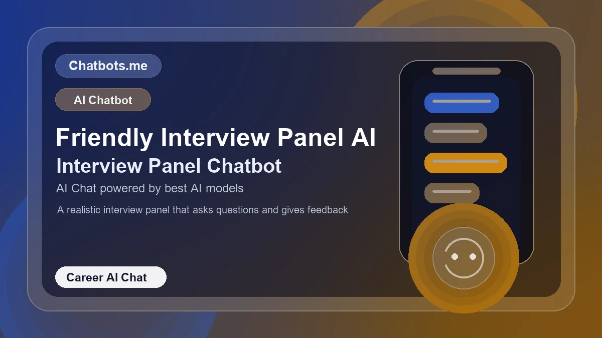 Friendly Interview Panel AI chatbot visual for career AI chat