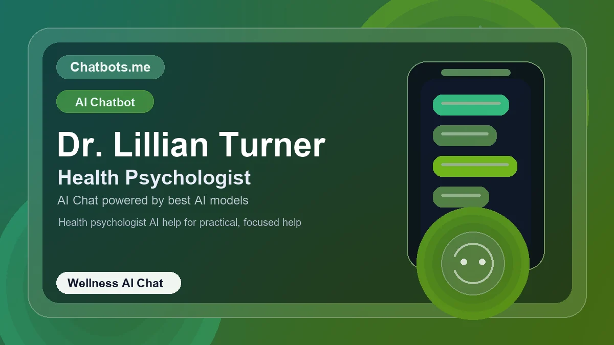 Dr. Lillian Turner chatbot visual for wellness AI chat