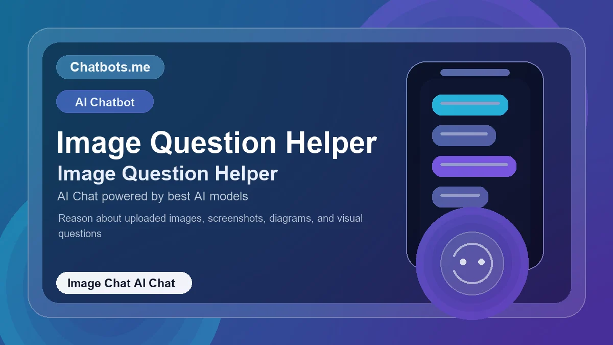 Image Question Helper chatbot visual for image chat AI chat