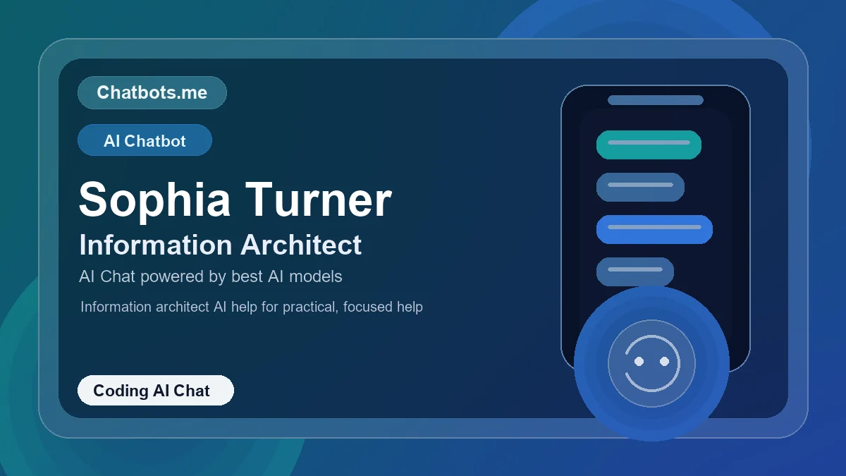 Sophia Turner chatbot visual for coding AI chat