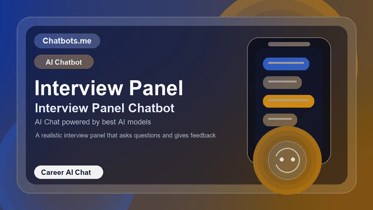 Interview Panel chatbot visual for career AI chat