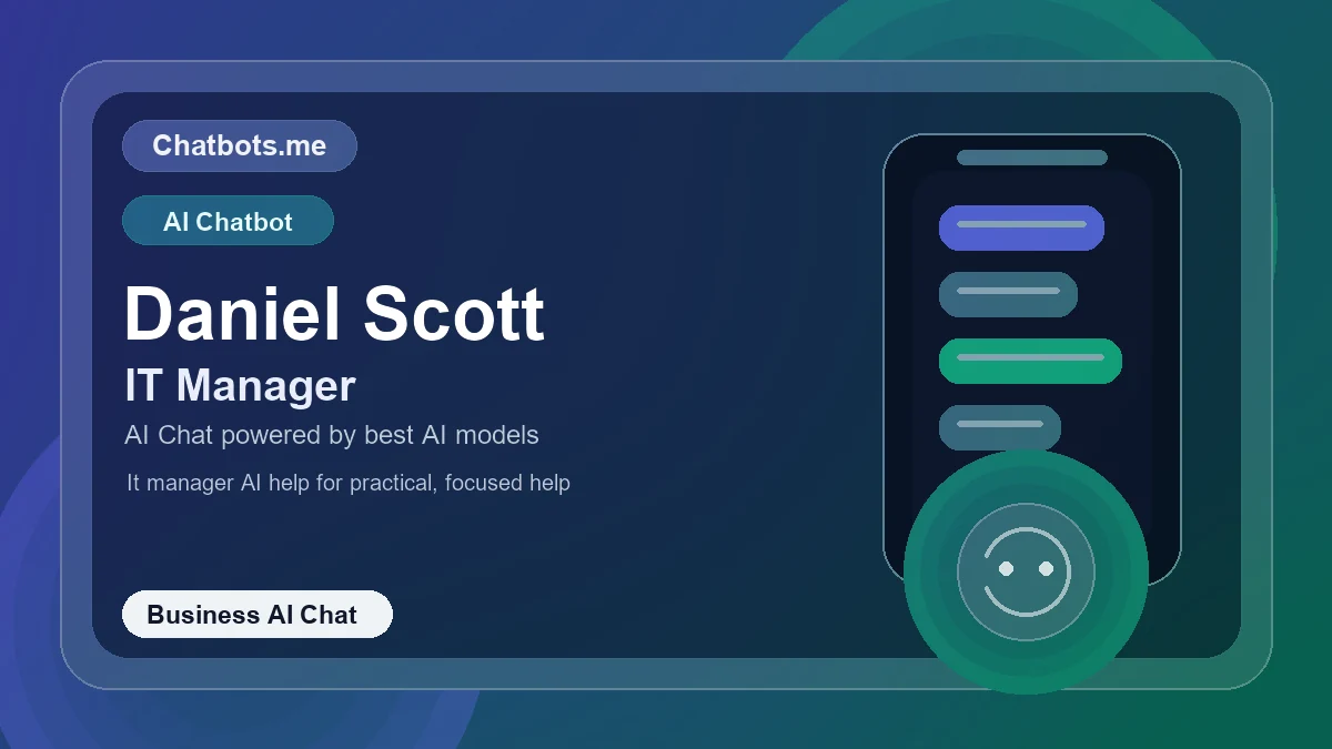 Daniel Scott chatbot visual for business AI chat