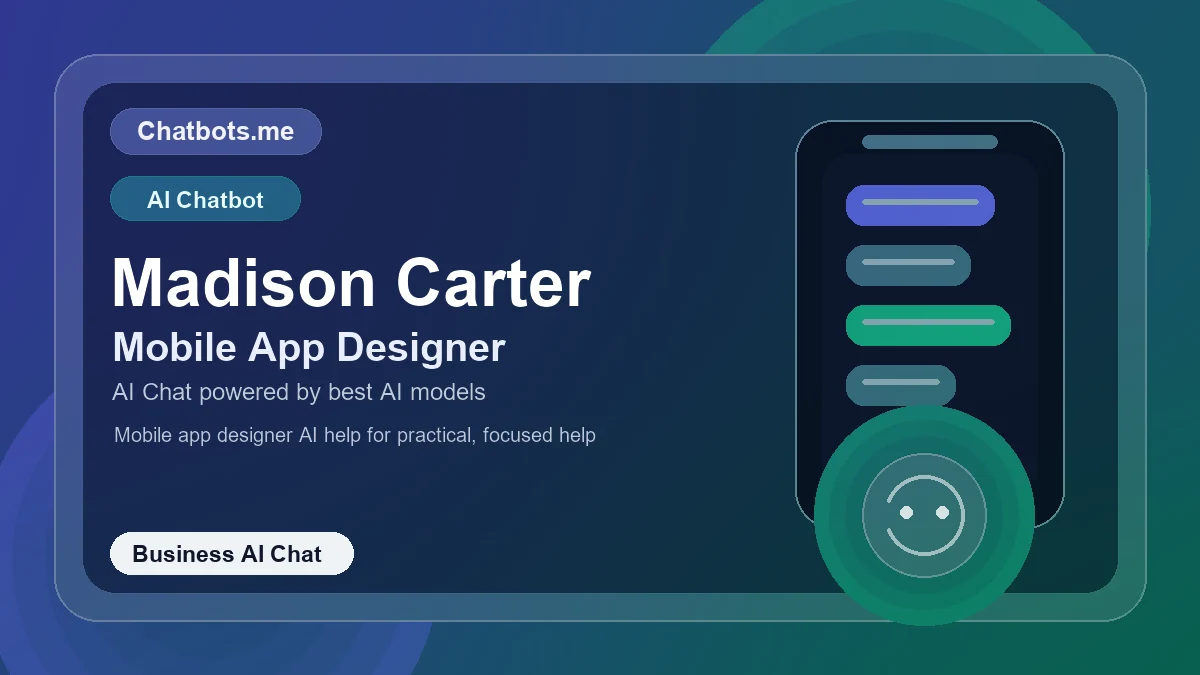 Madison Carter chatbot visual for business AI chat