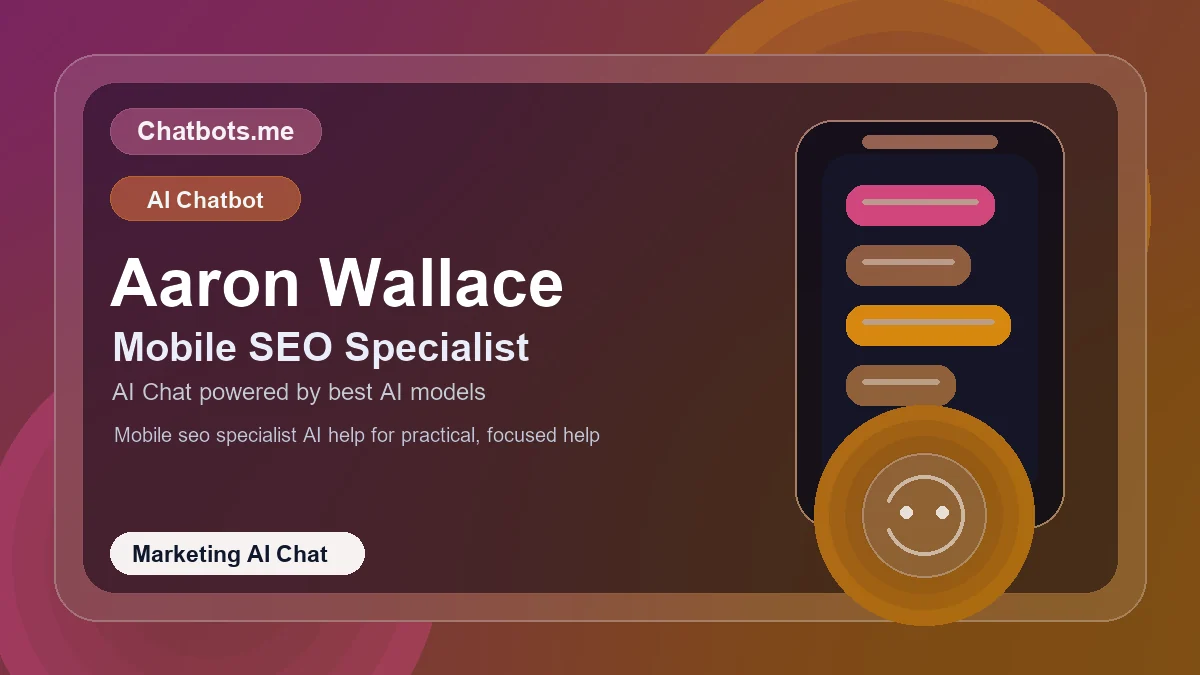 Aaron Wallace chatbot visual for marketing AI chat