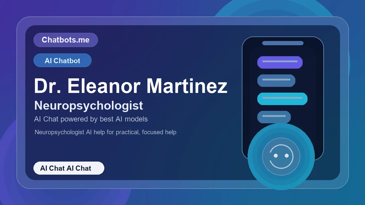 Dr. Eleanor Martinez chatbot visual for ai chat AI chat