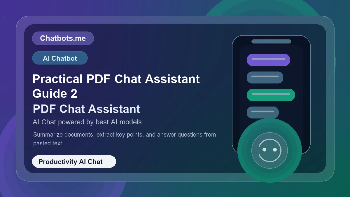 Practical PDF Chat Assistant Guide 2 chatbot visual for productivity AI chat
