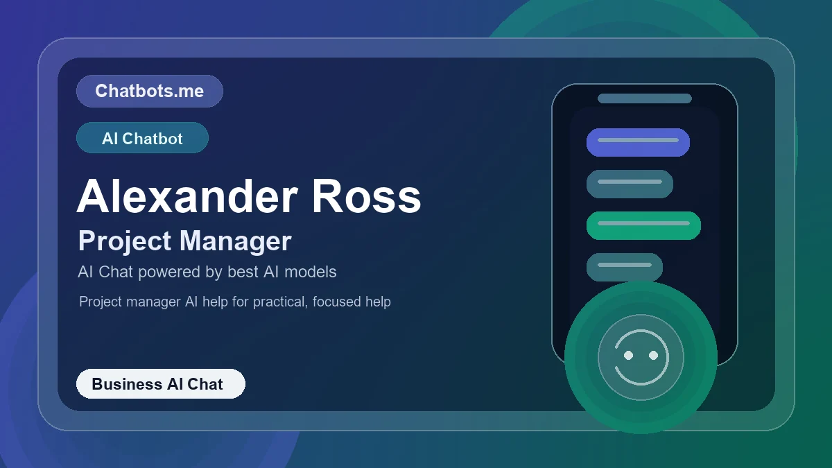 Alexander Ross chatbot visual for business AI chat