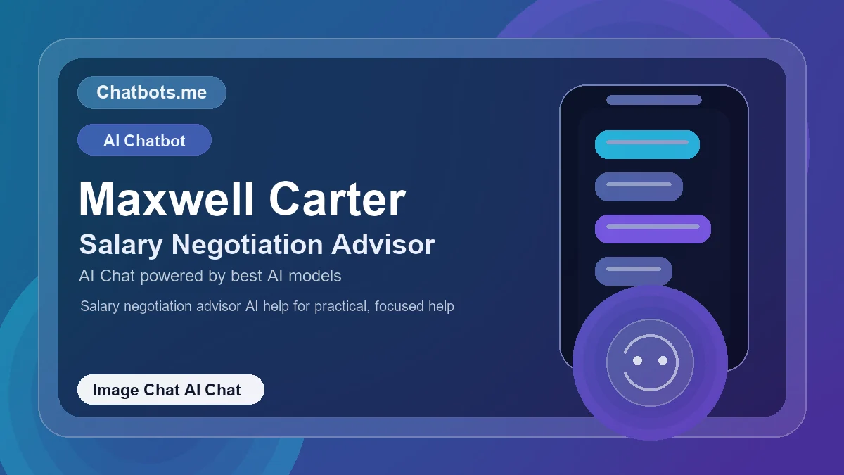 Maxwell Carter chatbot visual for image chat AI chat