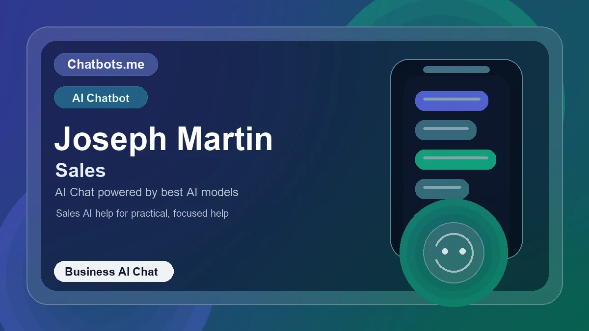 Joseph Martin chatbot visual for business AI chat