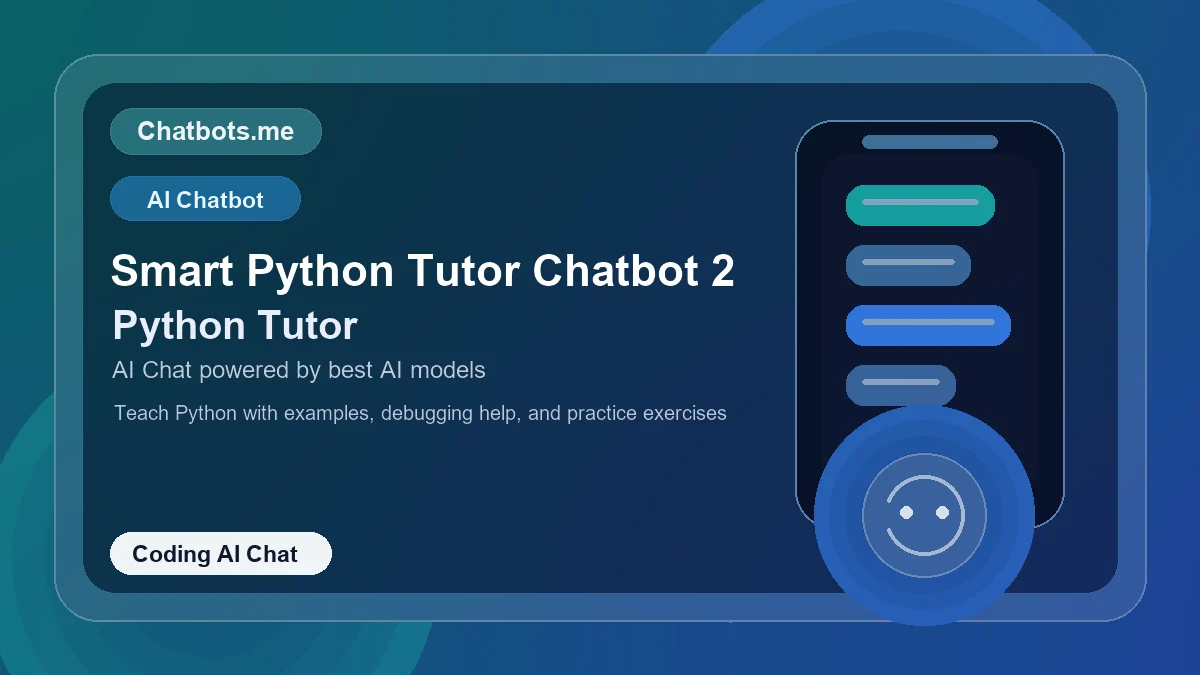 Smart Python Tutor Chatbot 2 chatbot visual for coding AI chat