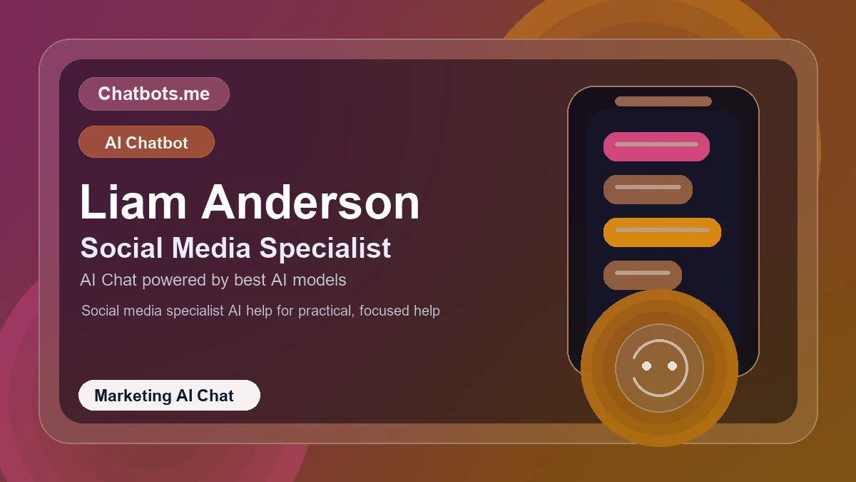 Liam Anderson chatbot visual for marketing AI chat