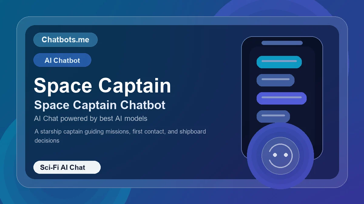 Space Captain chatbot visual for sci-fi AI chat