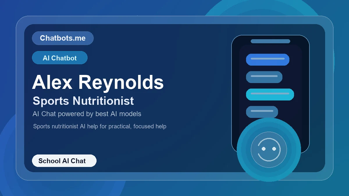 Alex Reynolds chatbot visual for school AI chat