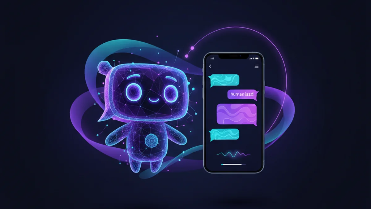 AI Humanizer online AI chatbot tool visual for Chatbots.me