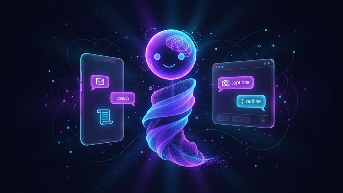 AI Writer online AI chatbot tool visual for Chatbots.me